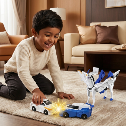 Transforming Unicorn Toy Cars