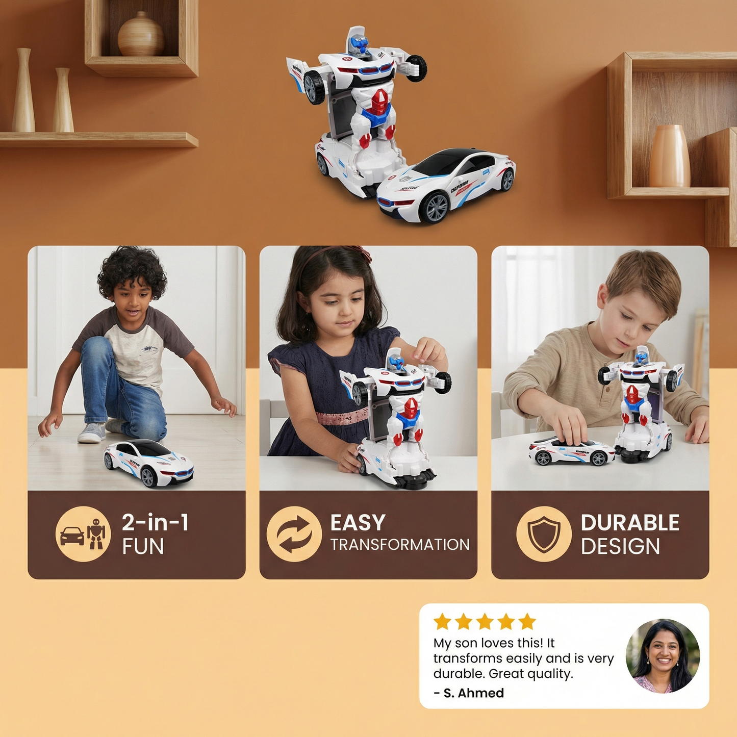 Transformable Race Car Toy