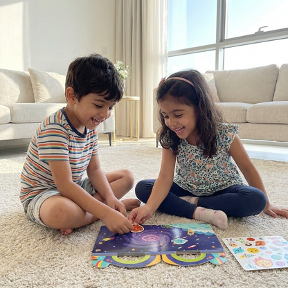 Reusable Montessori Sticker Books with Various Themed Worlds