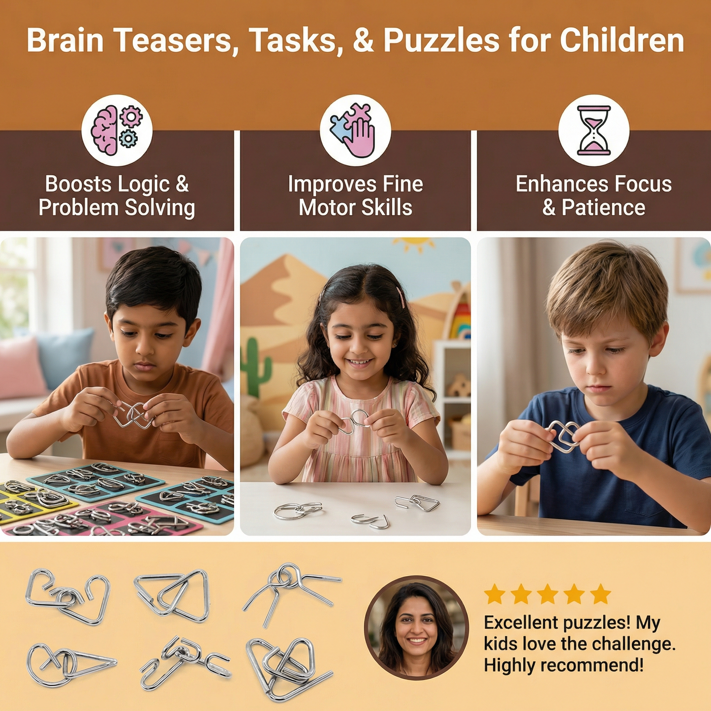 Brain Teasers, Tasks, and Puzzles for Children