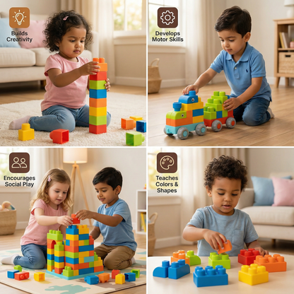 Child-Safe Rubber Building Blocks for Early Learning