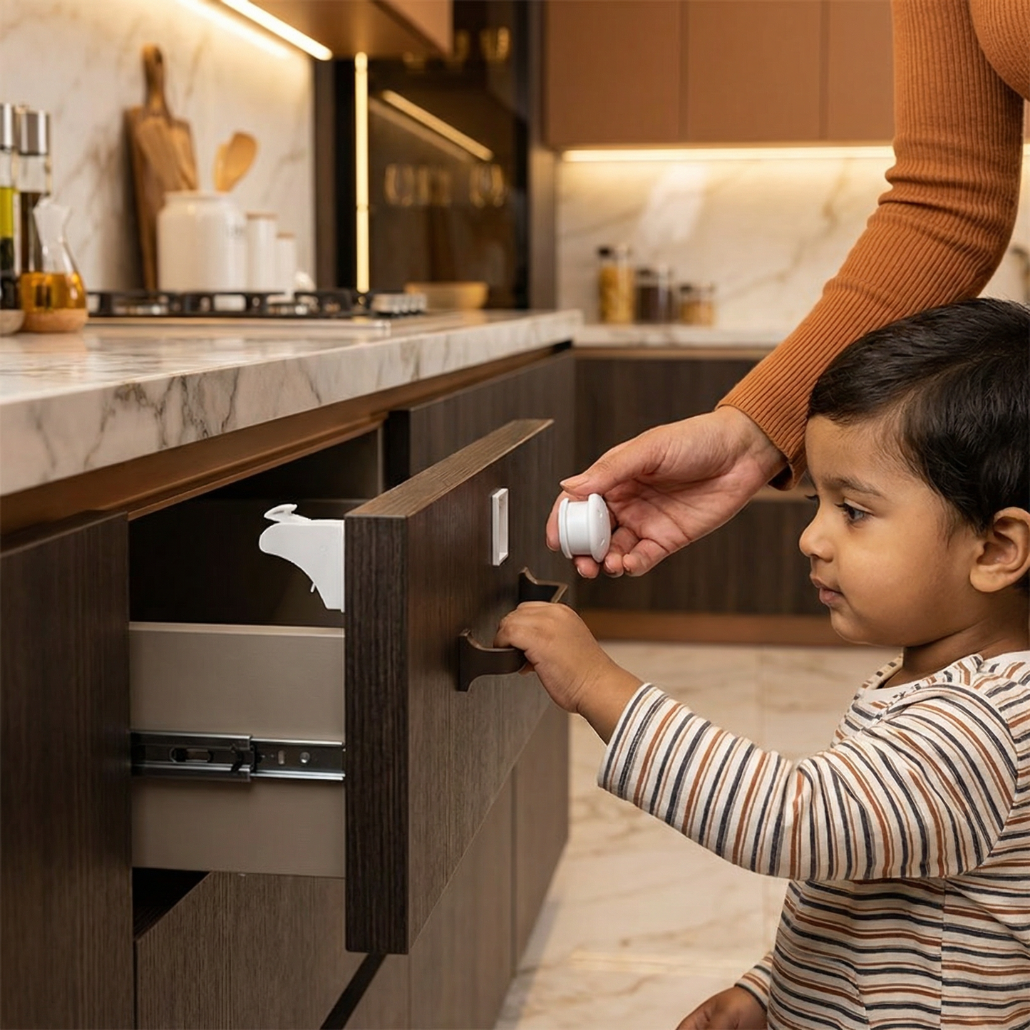 Magnetic Child Safety Cabinet and Door Set