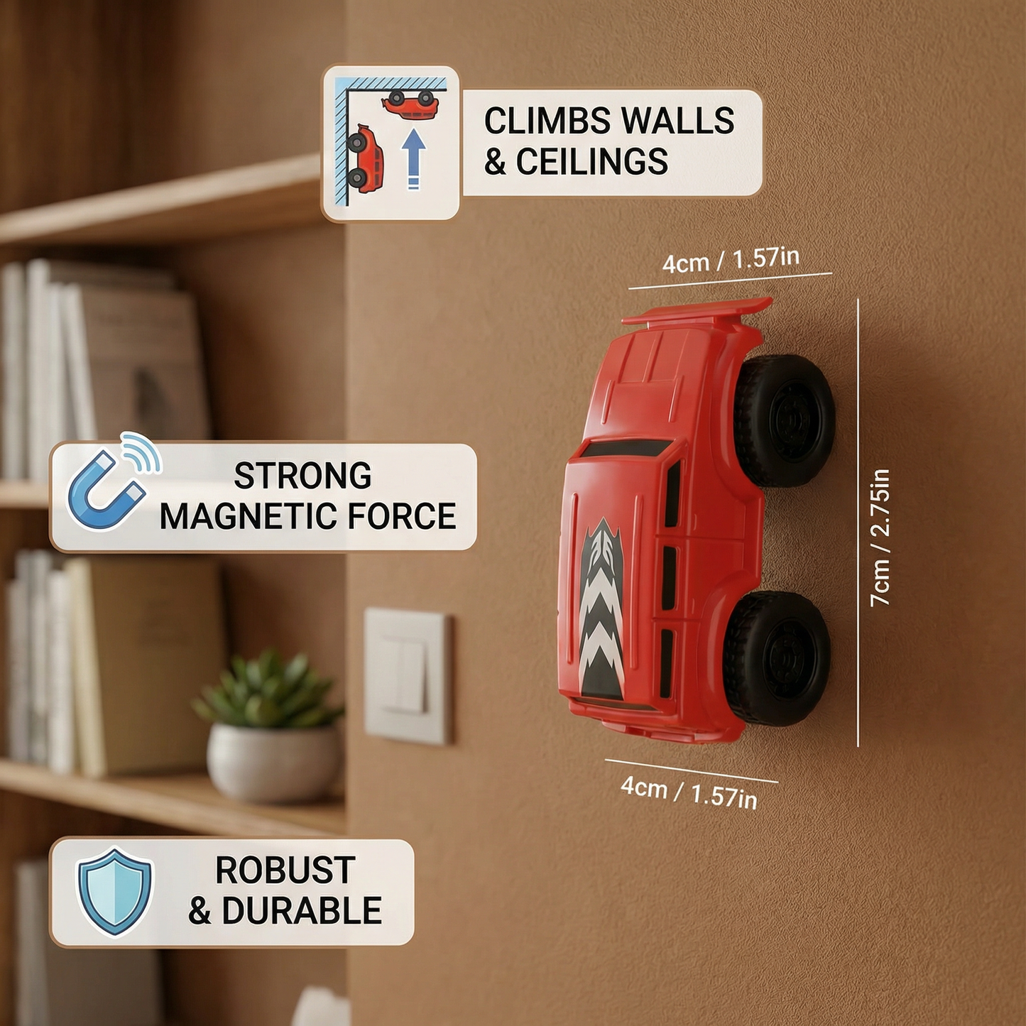 Magnetic Wall Climbing Cars
