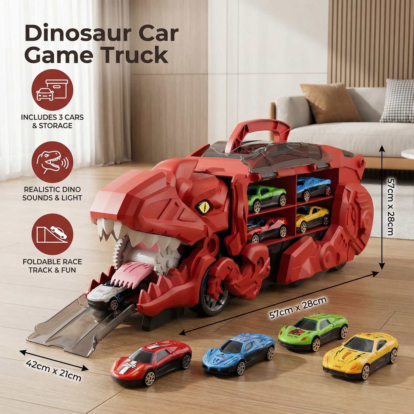 Dinosaur Car Game Truck