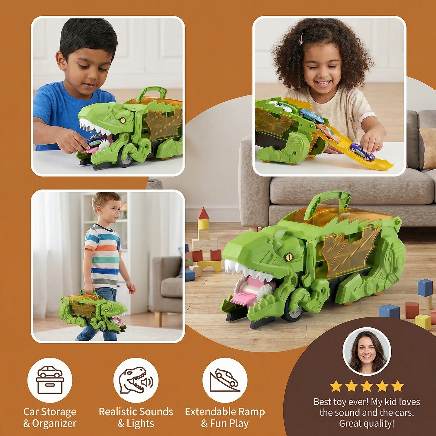 Dinosaur Car Game Truck
