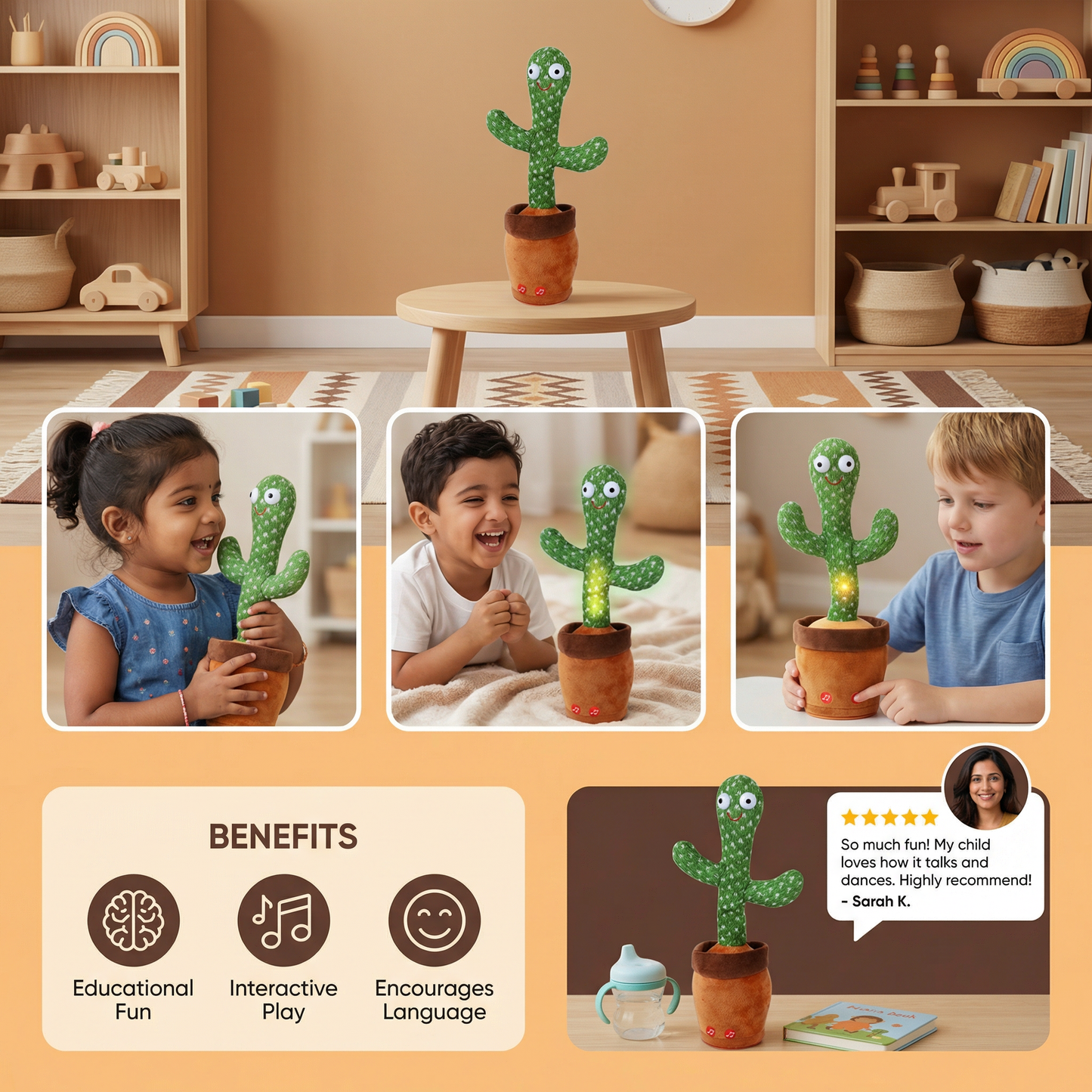 Talking Cactus - Interactive Children's Toy