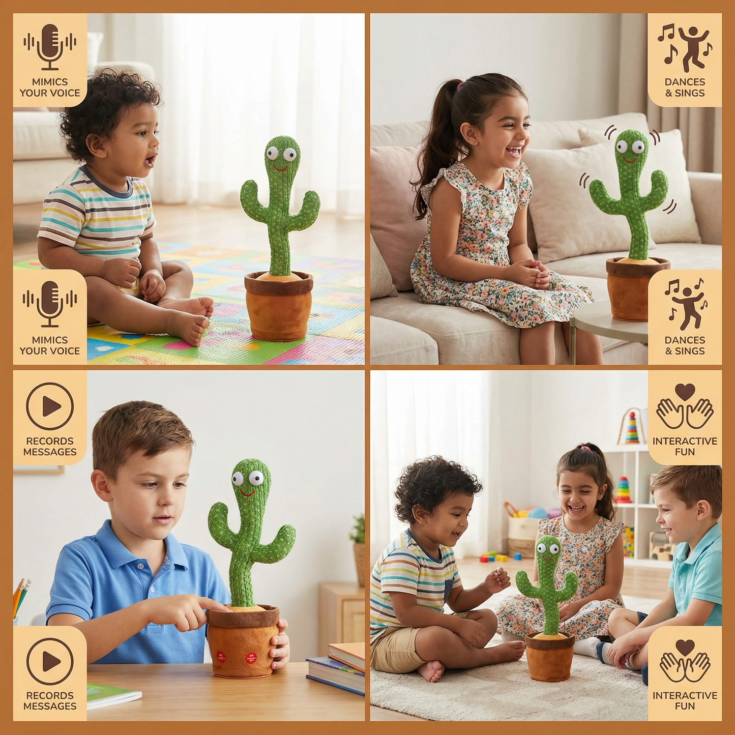 Talking Cactus - Interactive Children's Toy