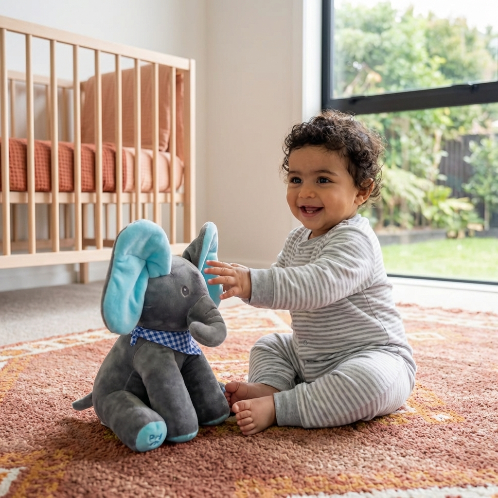 Peek-a-Boo Elephant - Interactive Plush Toy