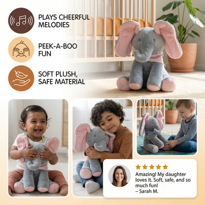Peek-a-Boo Elephant - Interactive Plush Toy