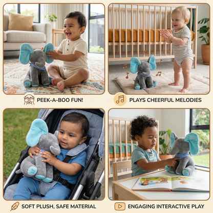 Peek-a-Boo Elephant - Interactive Plush Toy