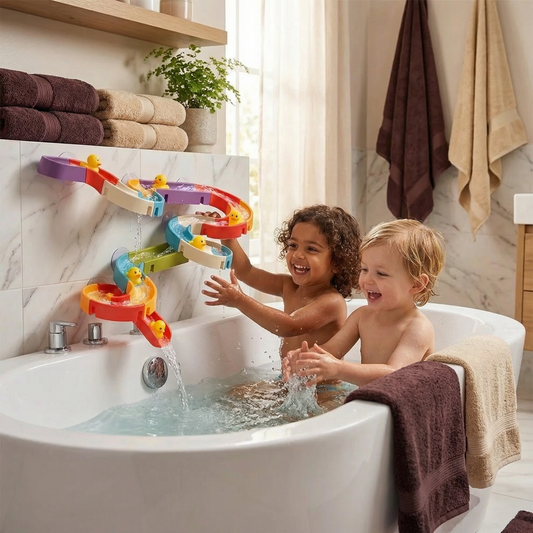 Duck slide bath toy