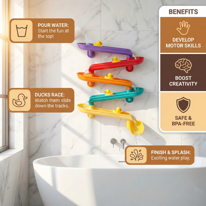 Duck slide bath toy