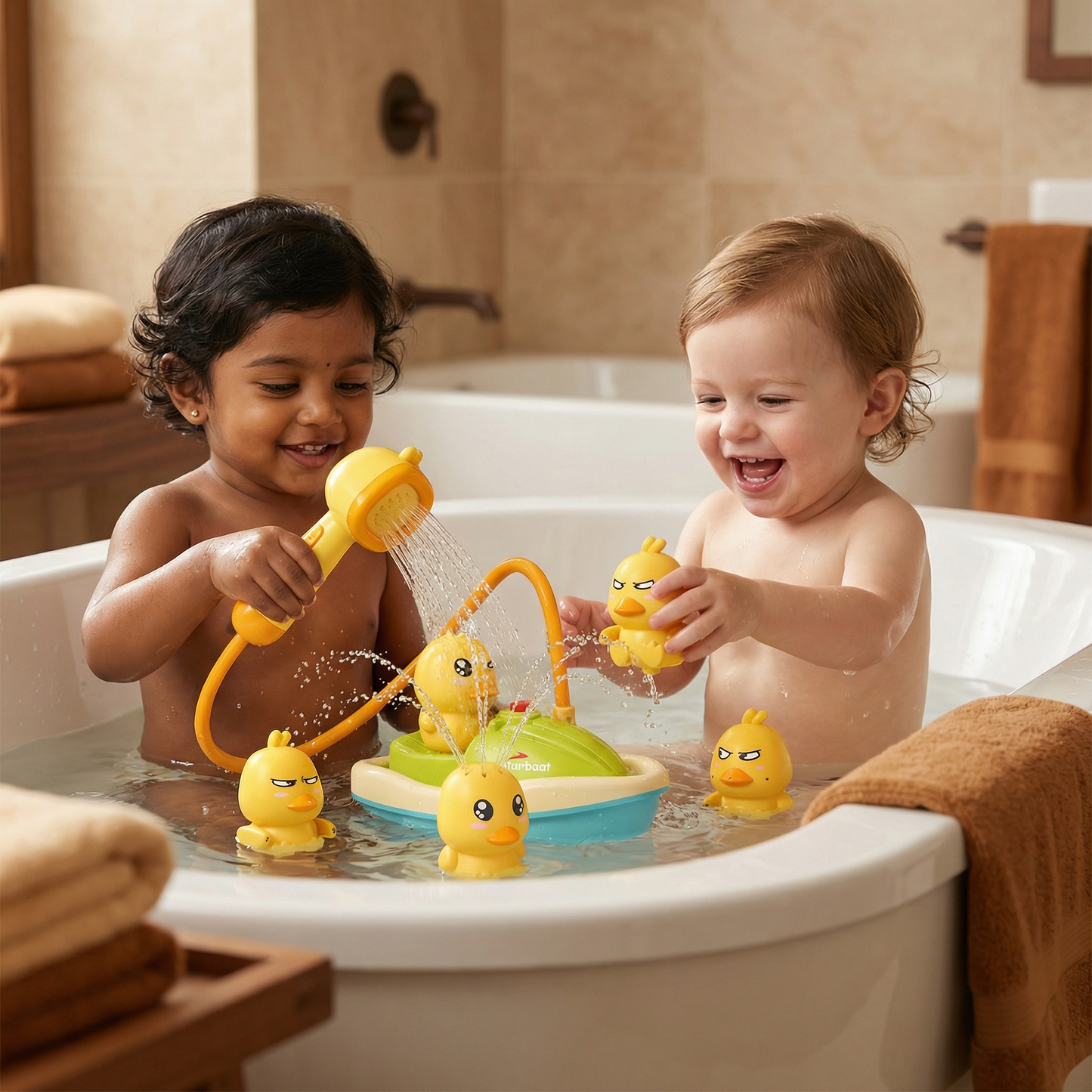 Duck Fountain Bath Toy with Shower Head