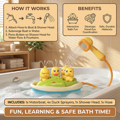 Duck Fountain Bath Toy with Shower Head