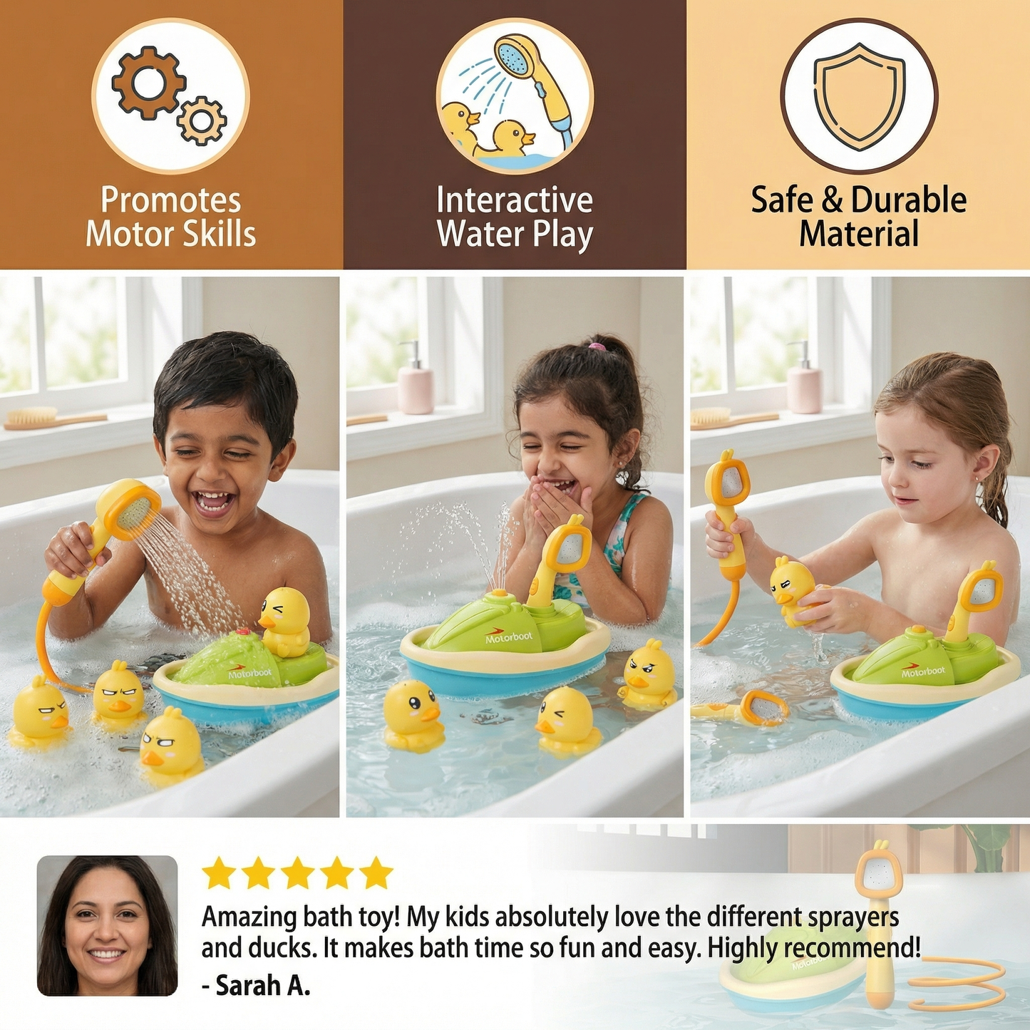 Duck Fountain Bath Toy with Shower Head
