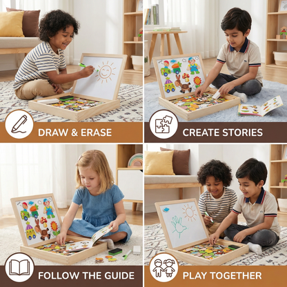 2-in-1 Montessori drawing board