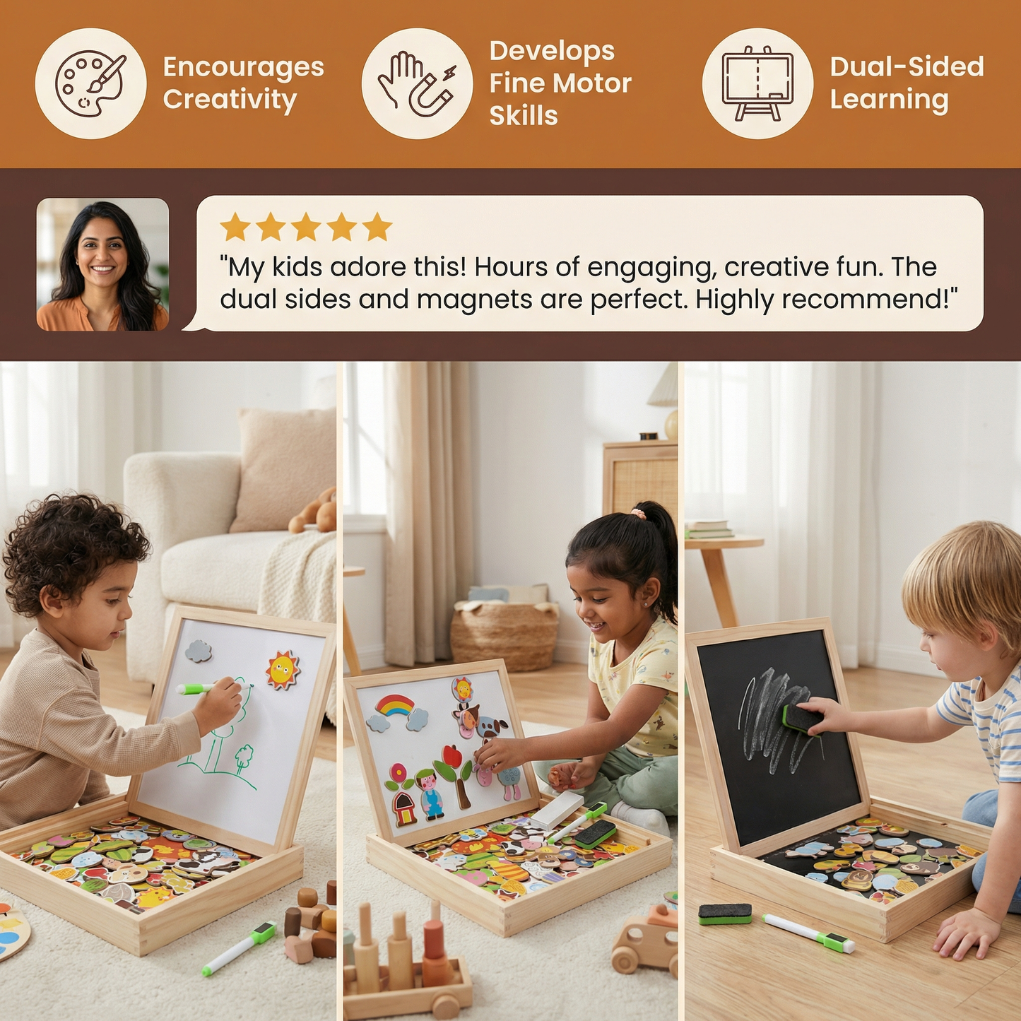 2-in-1 Montessori drawing board