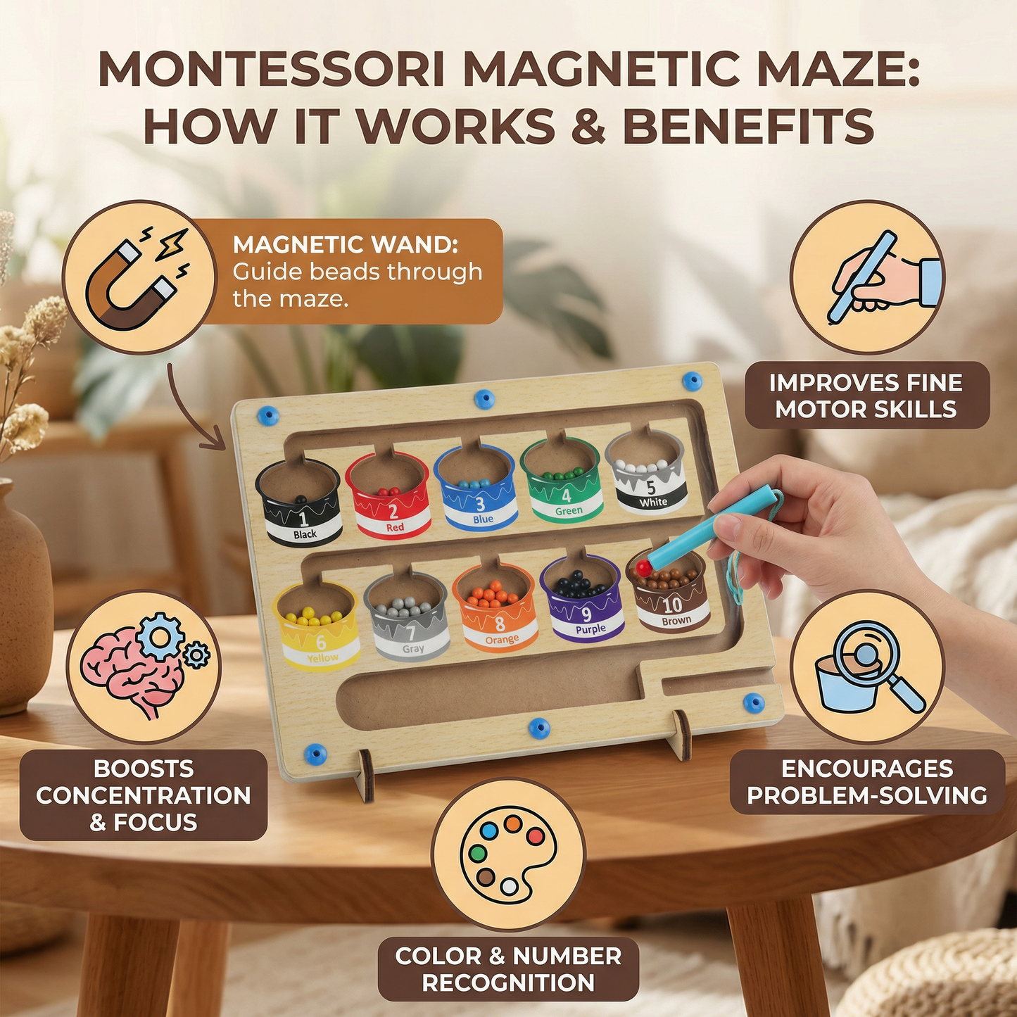 Montessori Magnetic Maze