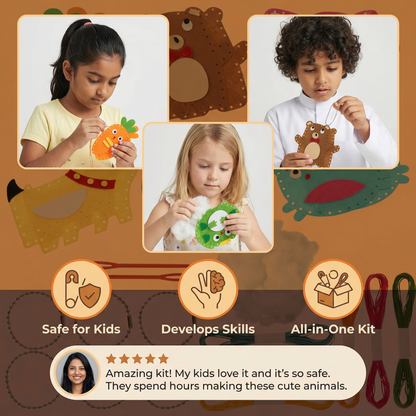 Safe Felt Animal Sewing Kit