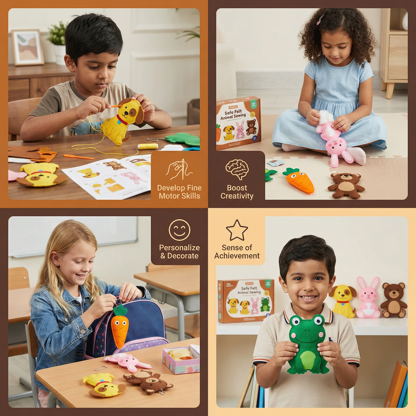 Safe Felt Animal Sewing Kit