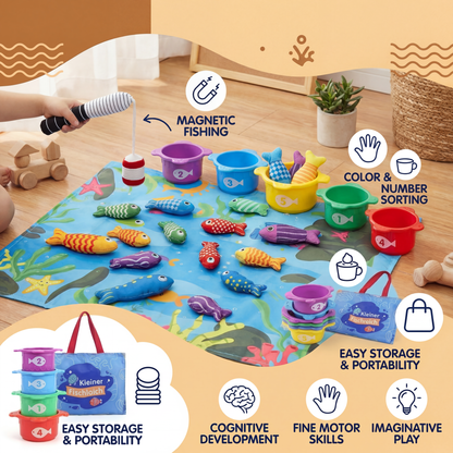 Montessori Plush Fish Pond Toy for Kids