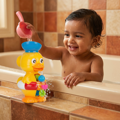 Water Wheel Rubber Duck Toy