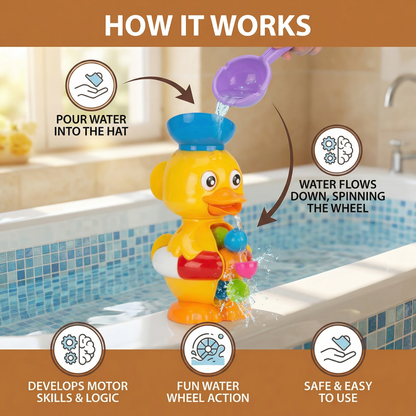 Water Wheel Rubber Duck Toy