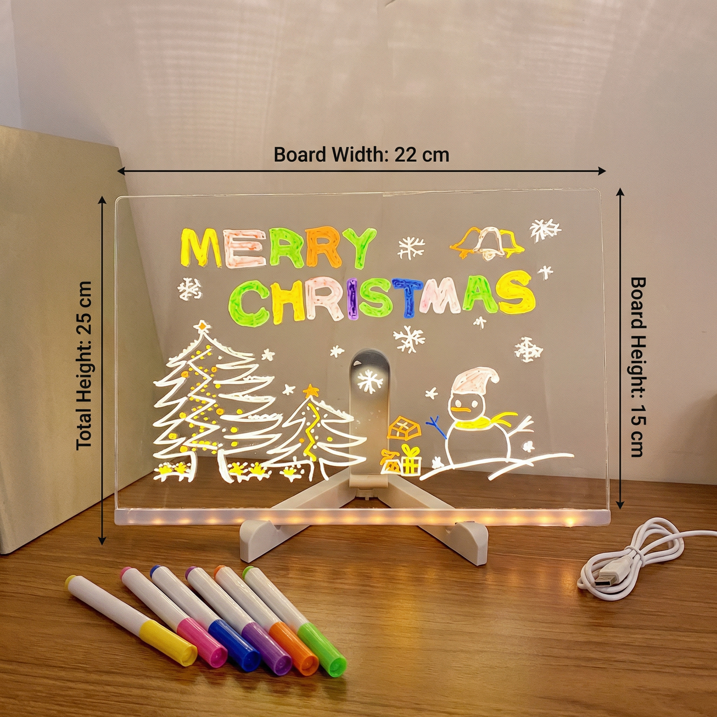 Glow-in-the-Dark LED Drawing Board for Kids