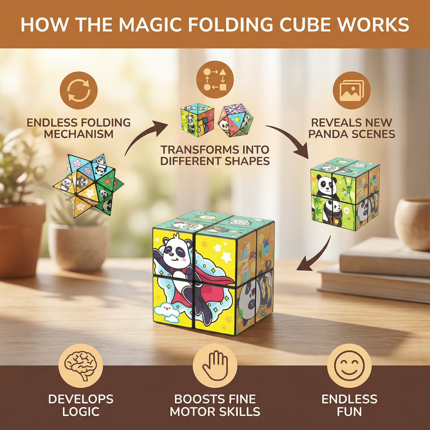 Magic Folding Cube Children's Toy