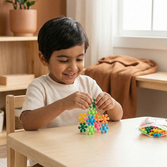 Creative Montessori Snowflake Building Blocks