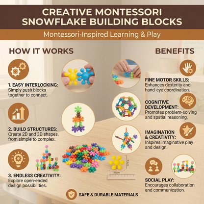 Creative Montessori Snowflake Building Blocks
