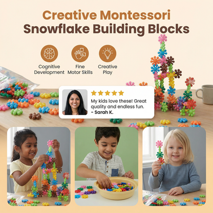 Creative Montessori Snowflake Building Blocks