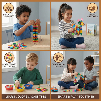 Creative Montessori Snowflake Building Blocks