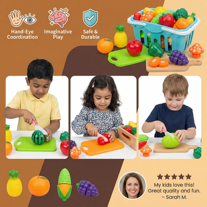 Fruit and Vegetable Cutting Playset