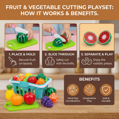 Fruit and Vegetable Cutting Playset