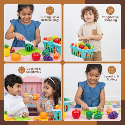 Fruit and Vegetable Cutting Playset