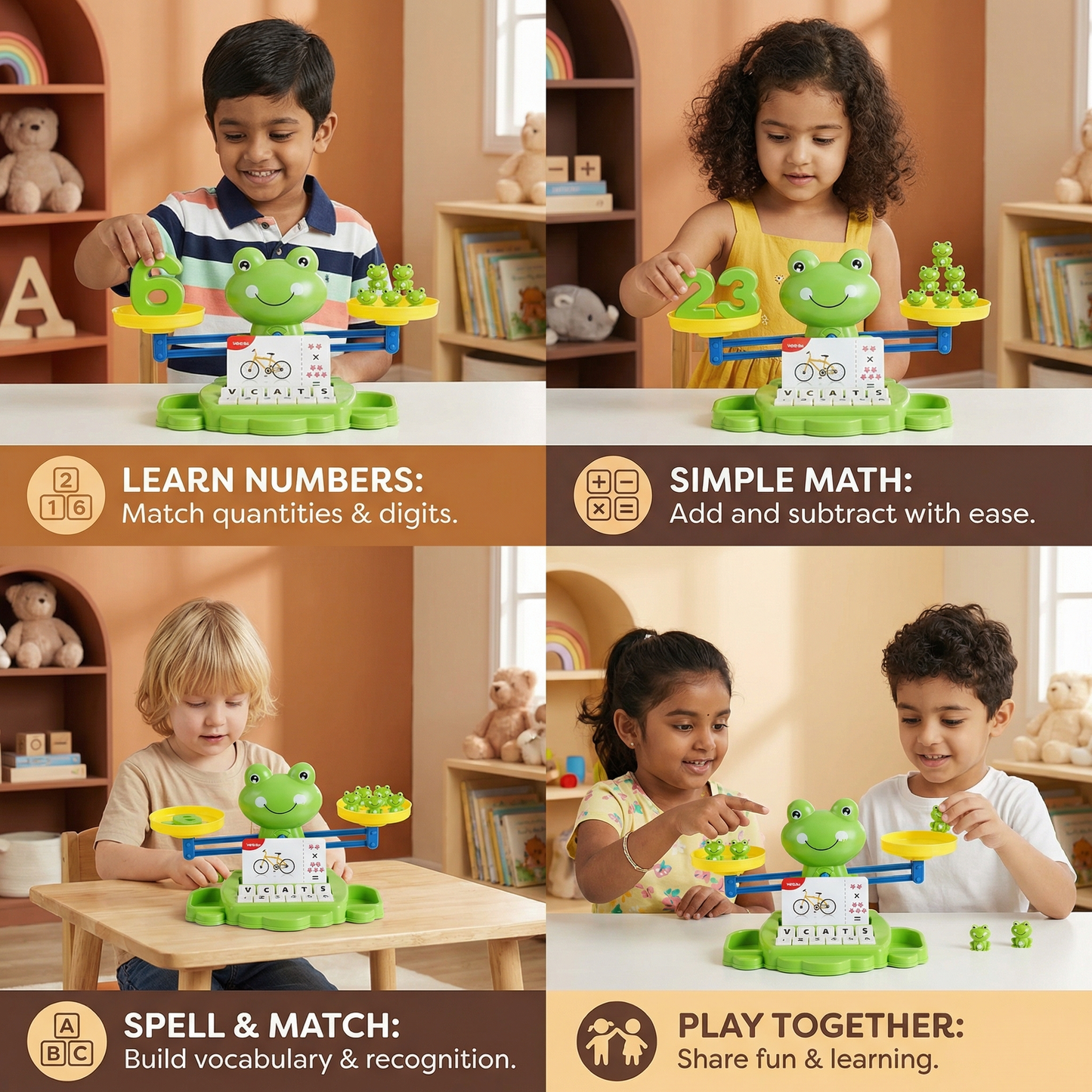Educational Frog Balance Kids Toy – Making Math Easy!