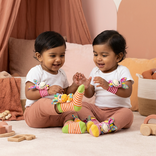Sensory Baby Plush Socks and Bracelet