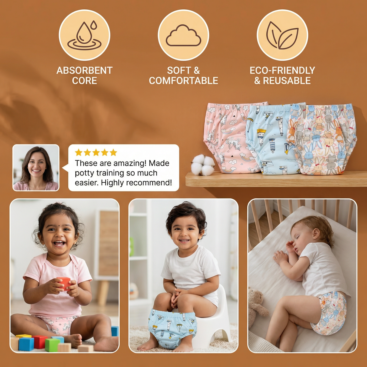 Reusable Training Diapers - Potty Training Made Easy!