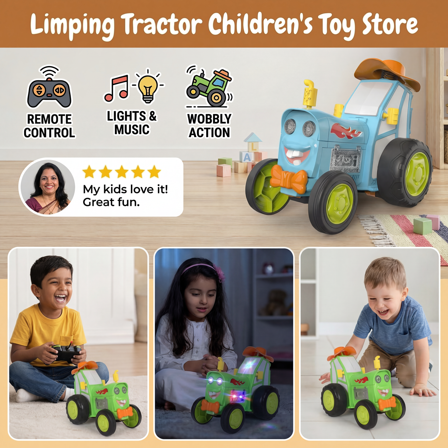 Limping Tractor Children's Toy