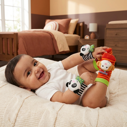 Sensory Baby Plush Socks and Bracelet