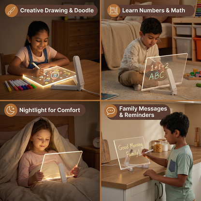 Glow-in-the-Dark LED Drawing Board for Kids