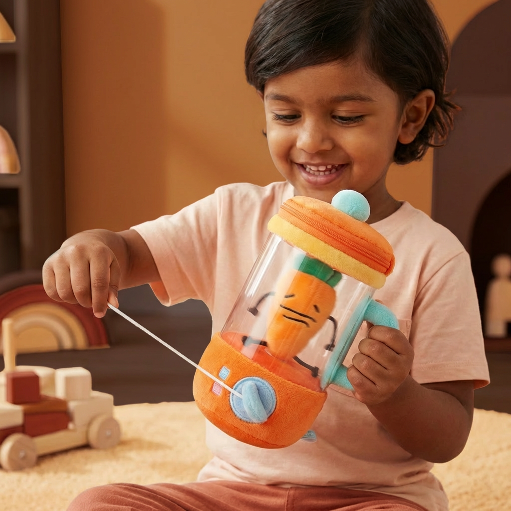 Funny Carrot Mixer Plush Toy for Kids