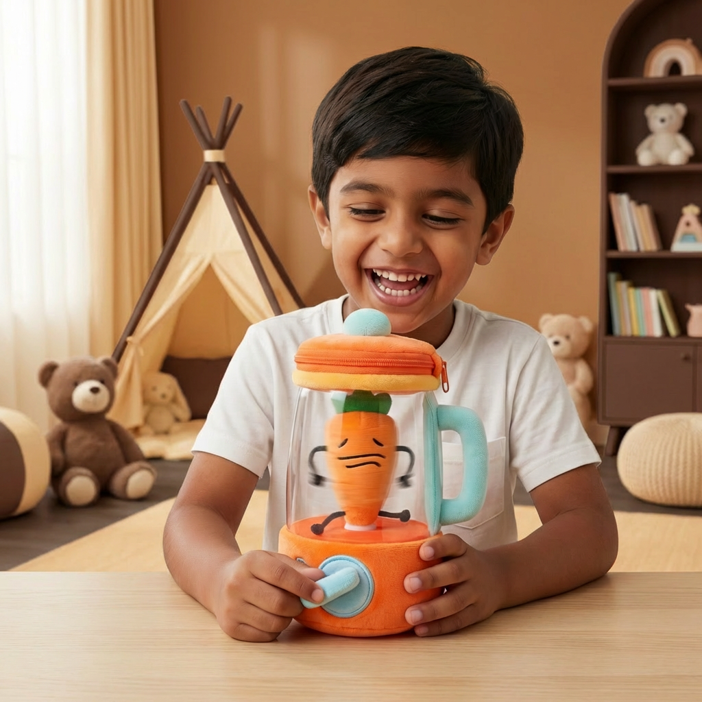 Funny Carrot Mixer Plush Toy for Kids